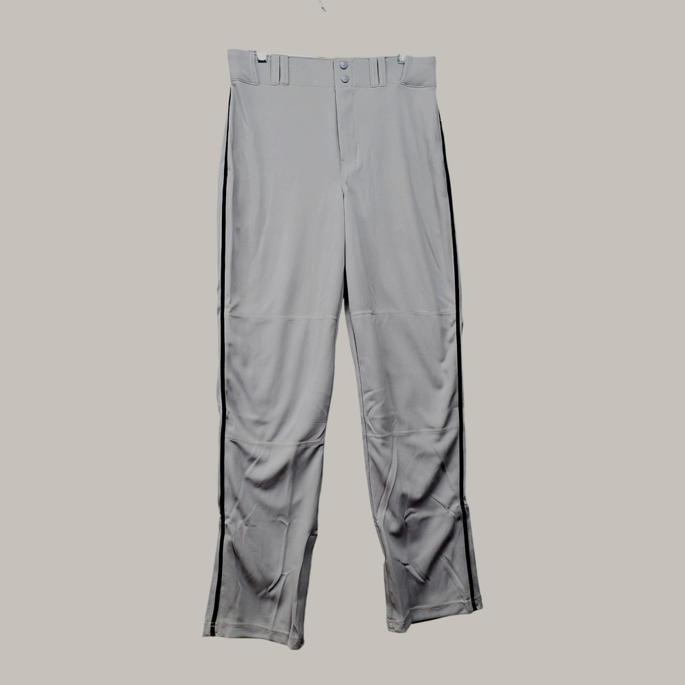 NWT CHAMPRO Baseball Pants Open Bottom Loose Fit Medium 32-34" Gray Tek-Knit